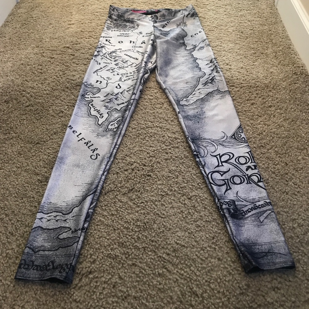 Middle Earth Map Blackmilk Leggings